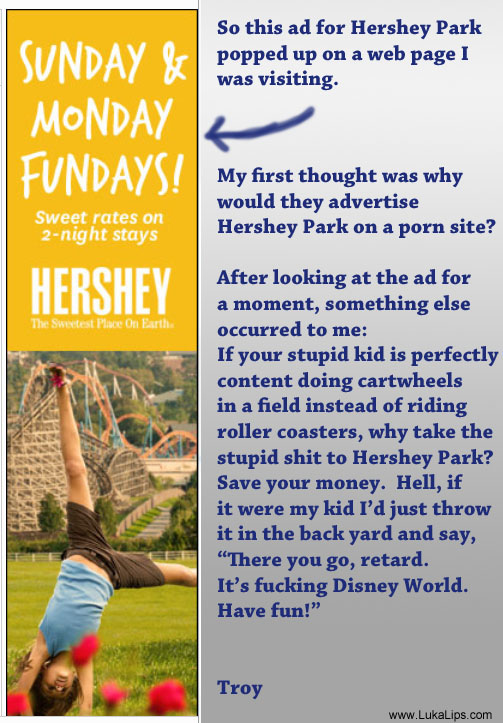 Hershey Park ad